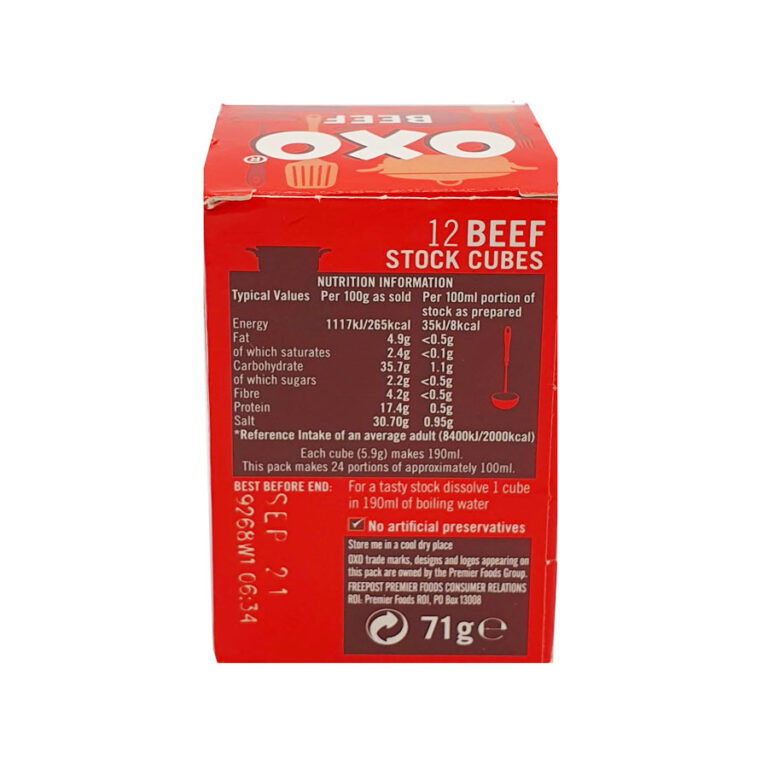 Oxo 12 Beef Stock Cubes 71g